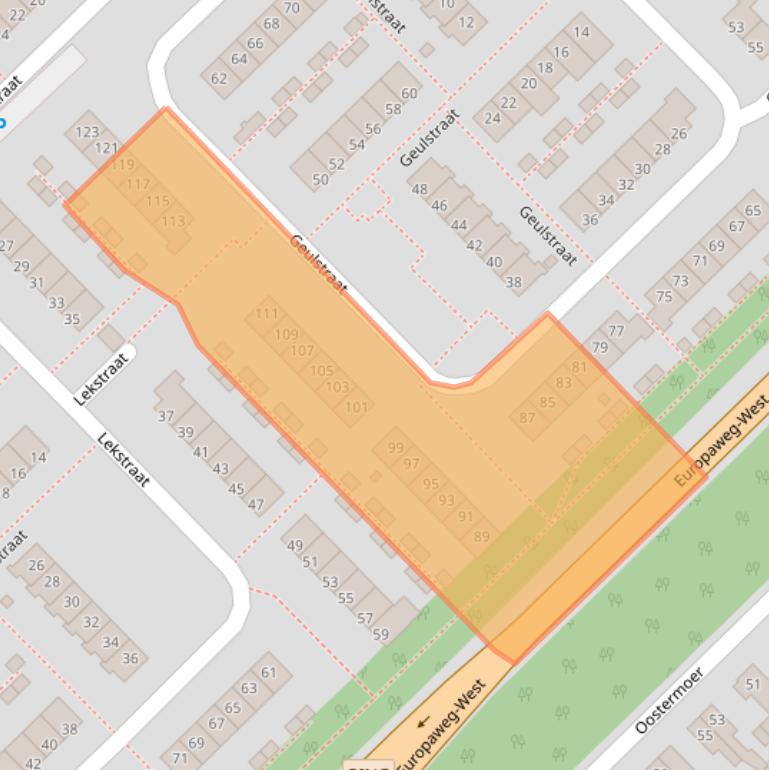 Kaart van postcodegebied 9406RS.