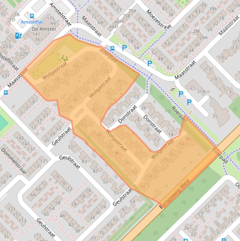 Kaart van postcodegebied 9406RX.