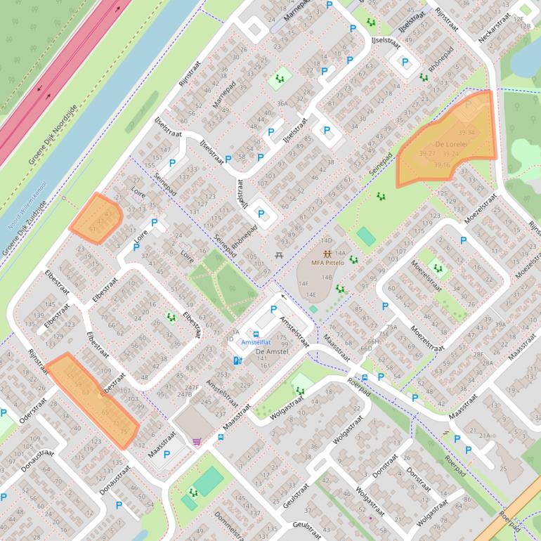 Kaart van postcodegebied 9406SC.