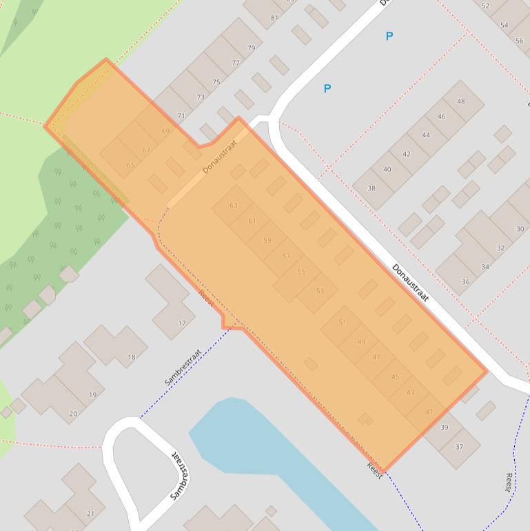 Kaart van postcodegebied 9406SJ.