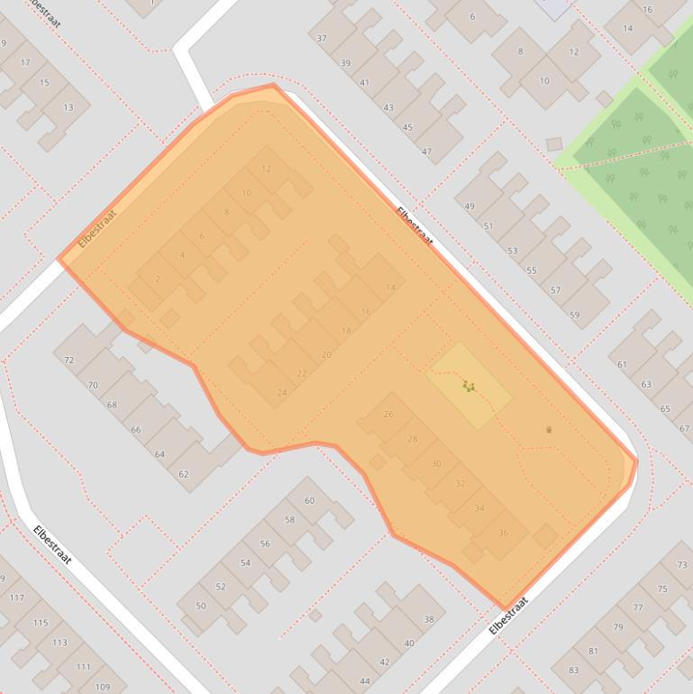 Kaart van postcodegebied 9406SX.