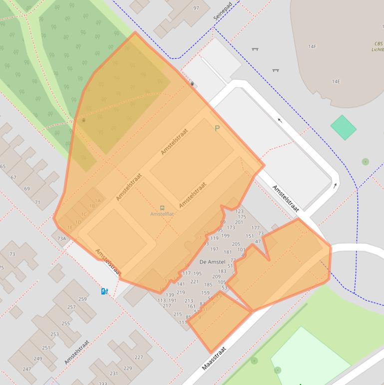 Kaart van postcodegebied 9406TA.