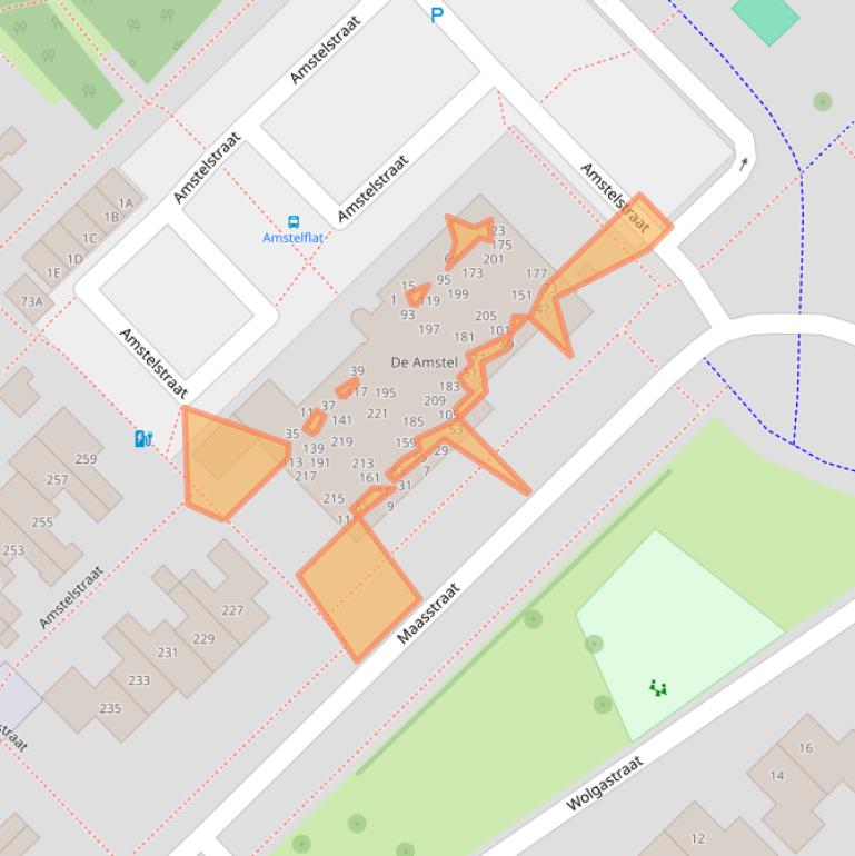 Kaart van postcodegebied 9406TB.
