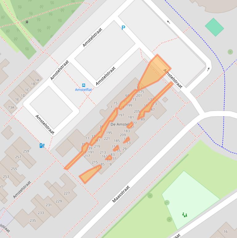 Kaart van postcodegebied 9406TC.