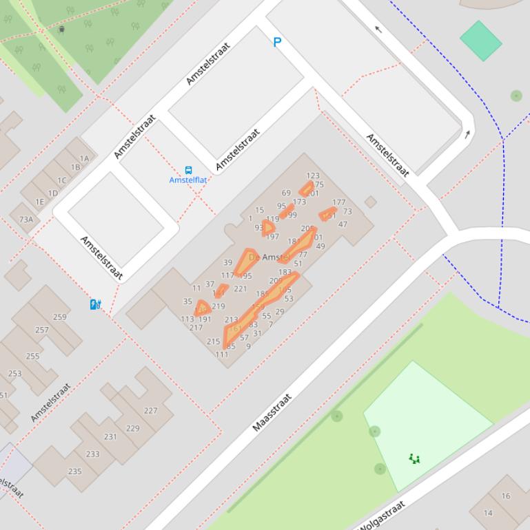 Kaart van postcodegebied 9406TD.
