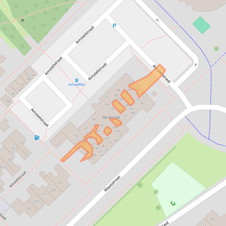 Kaart van postcodegebied 9406TE.