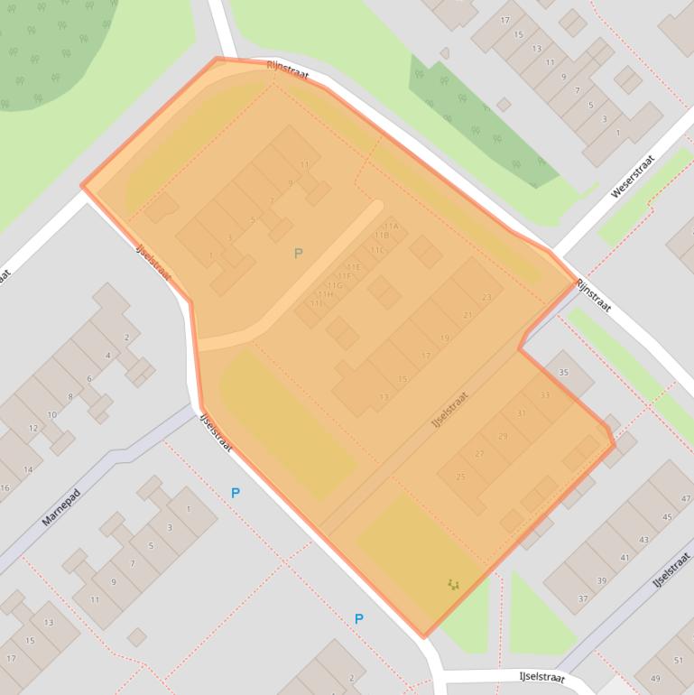 Kaart van postcodegebied 9406TN.