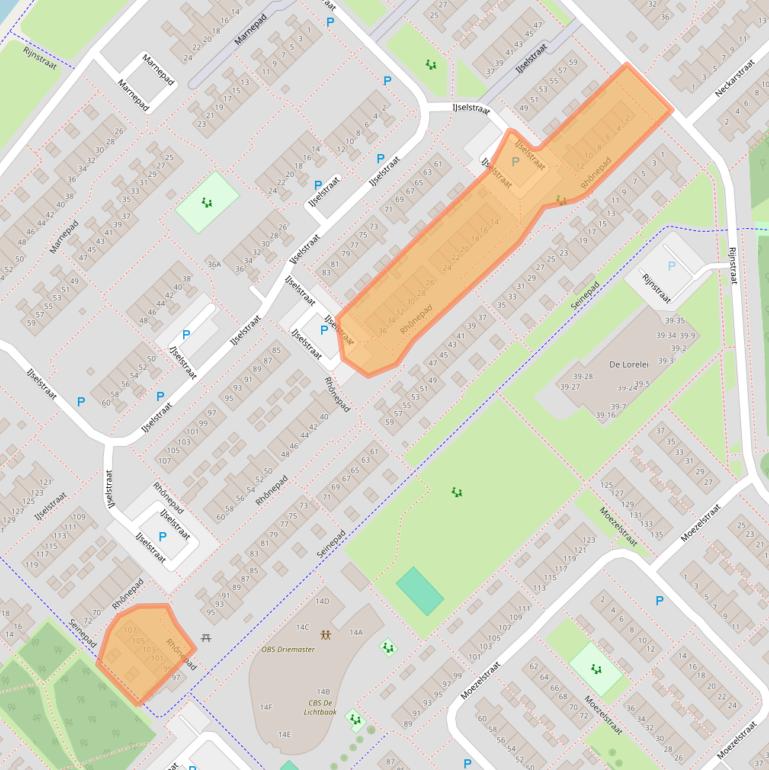 Kaart van postcodegebied 9406VD.