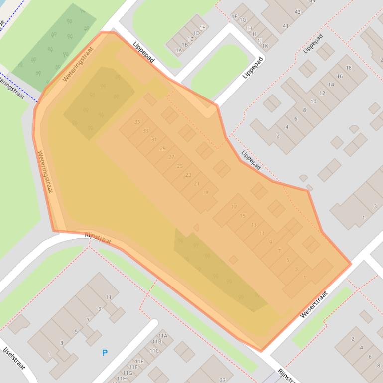 Kaart van postcodegebied 9406VV.