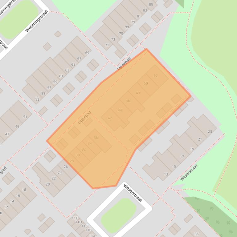 Kaart van postcodegebied 9406VZ.