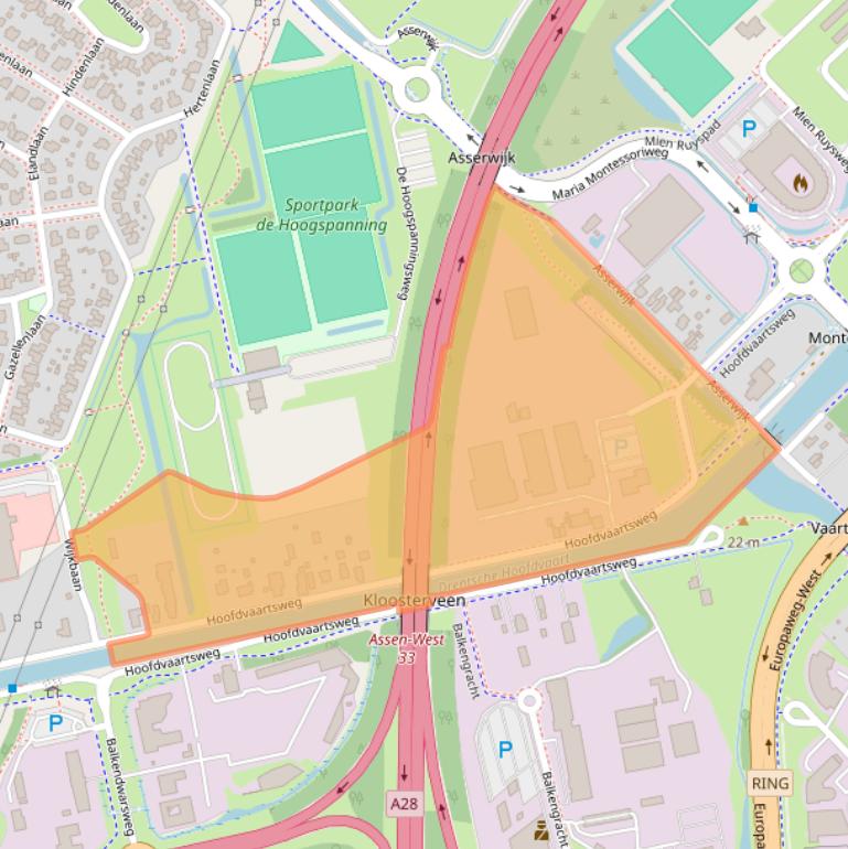 Kaart van postcodegebied 9406XC.