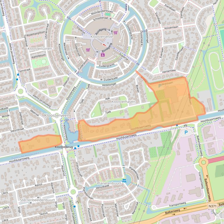 Kaart van postcodegebied 9406XD.