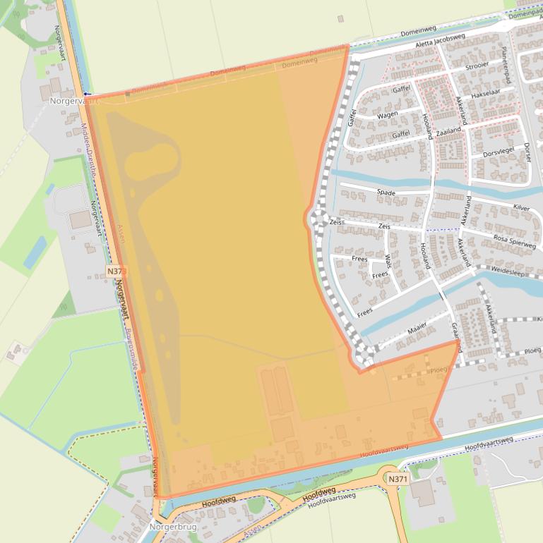 Kaart van postcodegebied 9406XG.