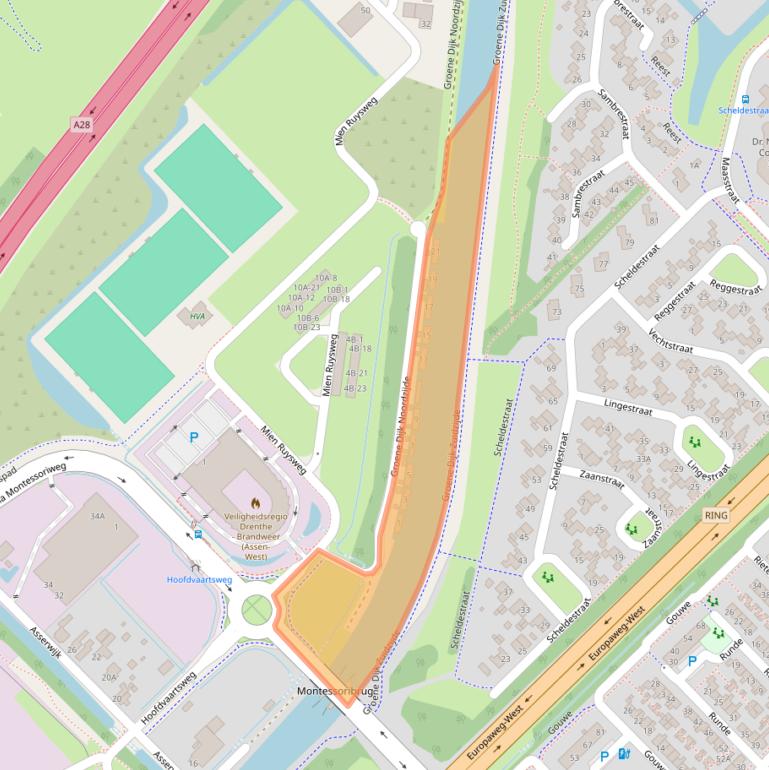 Kaart van postcodegebied 9406XM.