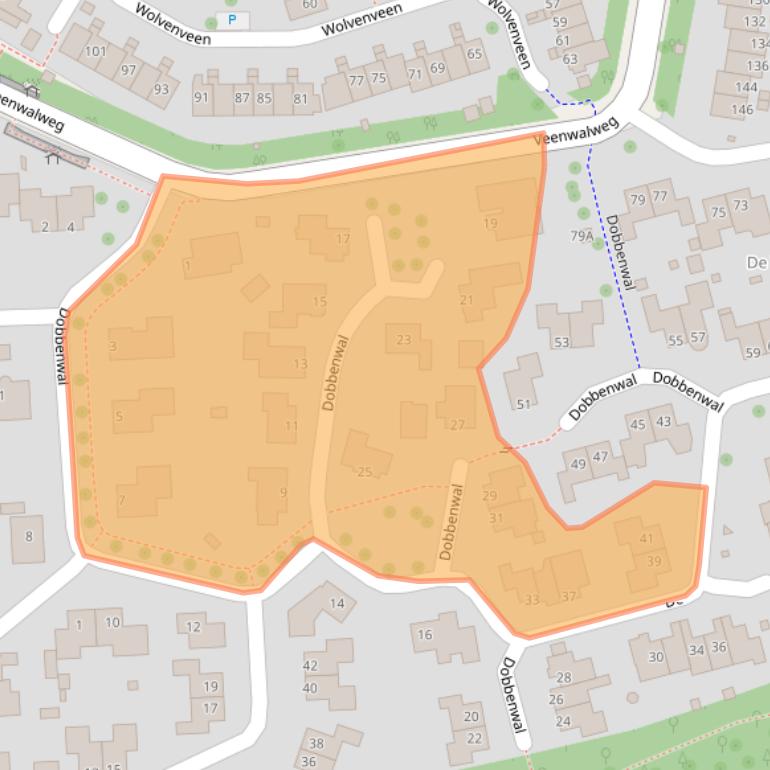 Kaart van postcodegebied 9407AC.