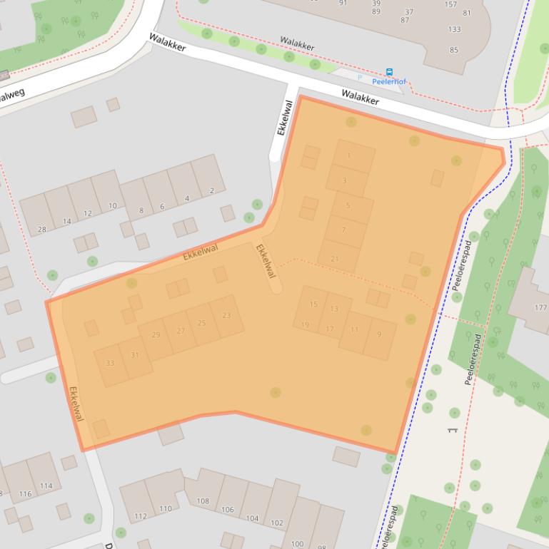 Kaart van postcodegebied 9407AK.