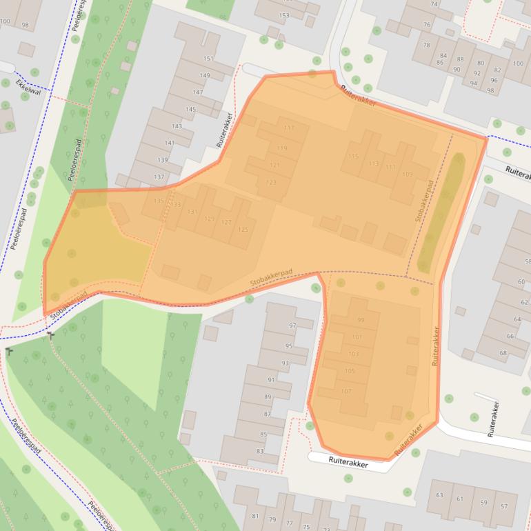 Kaart van postcodegebied 9407BH.
