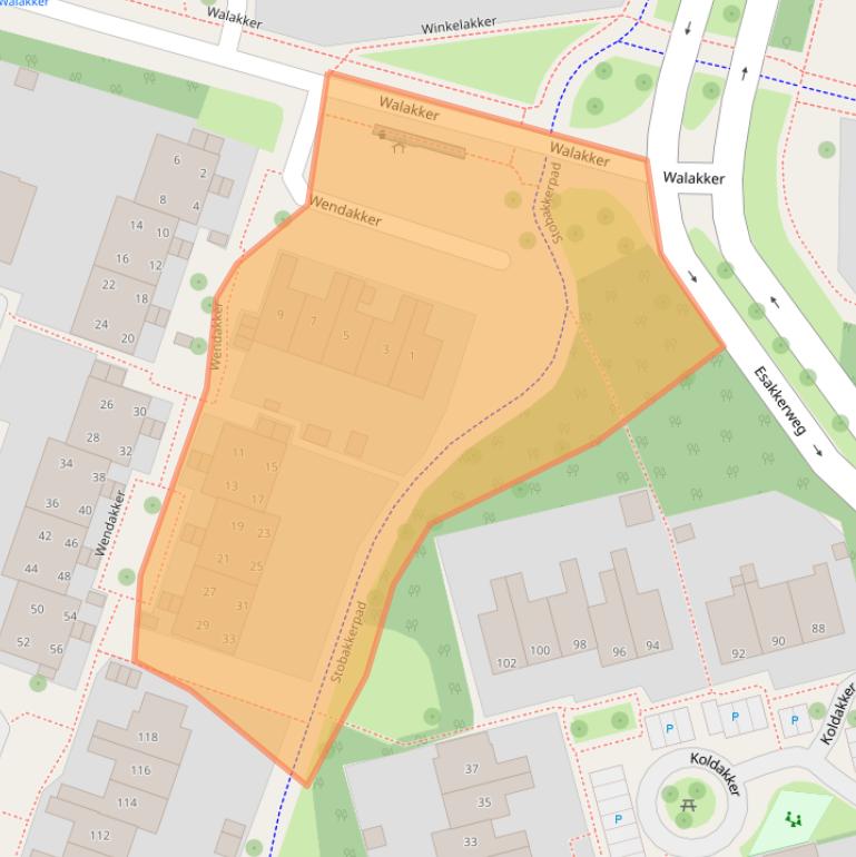 Kaart van postcodegebied 9407BL.
