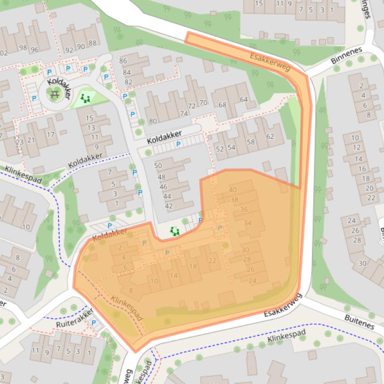 Kaart van postcodegebied 9407BM.