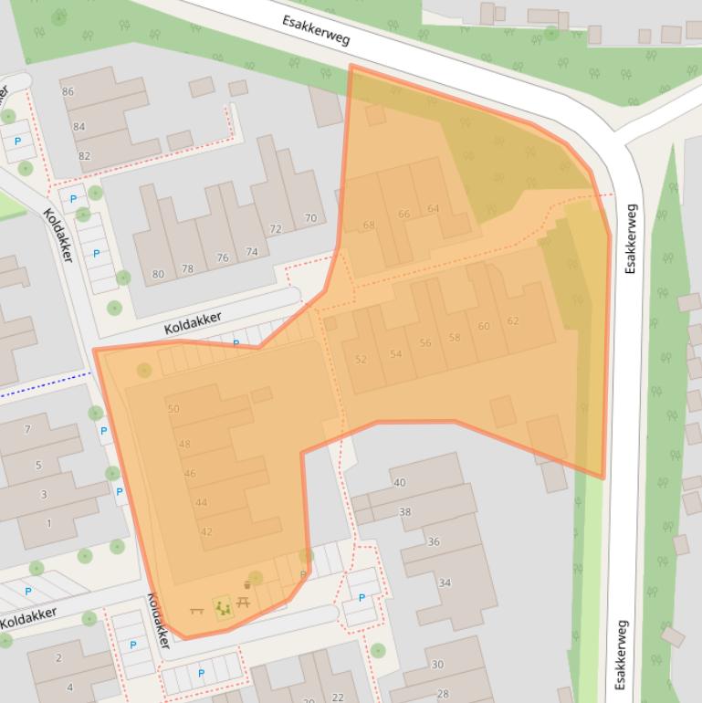 Kaart van postcodegebied 9407BN.