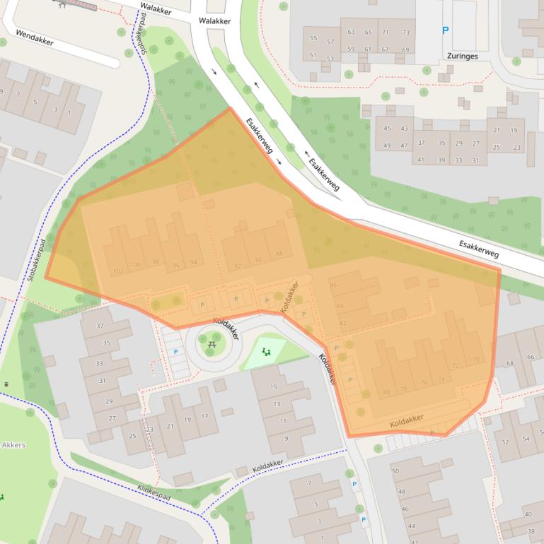 Kaart van postcodegebied 9407BP.