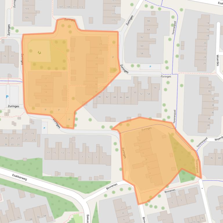 Kaart van postcodegebied 9407CA.