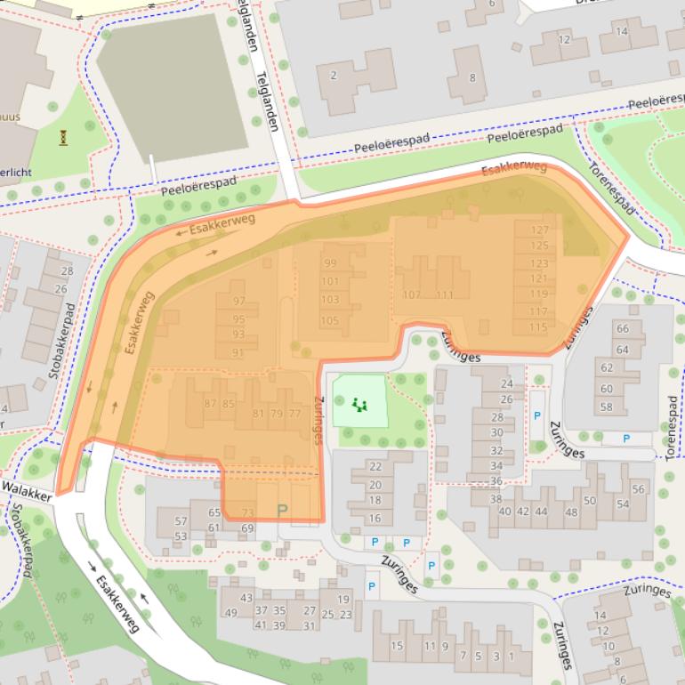 Kaart van postcodegebied 9407CE.