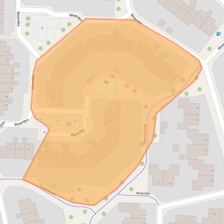 Kaart van postcodegebied 9407CH.