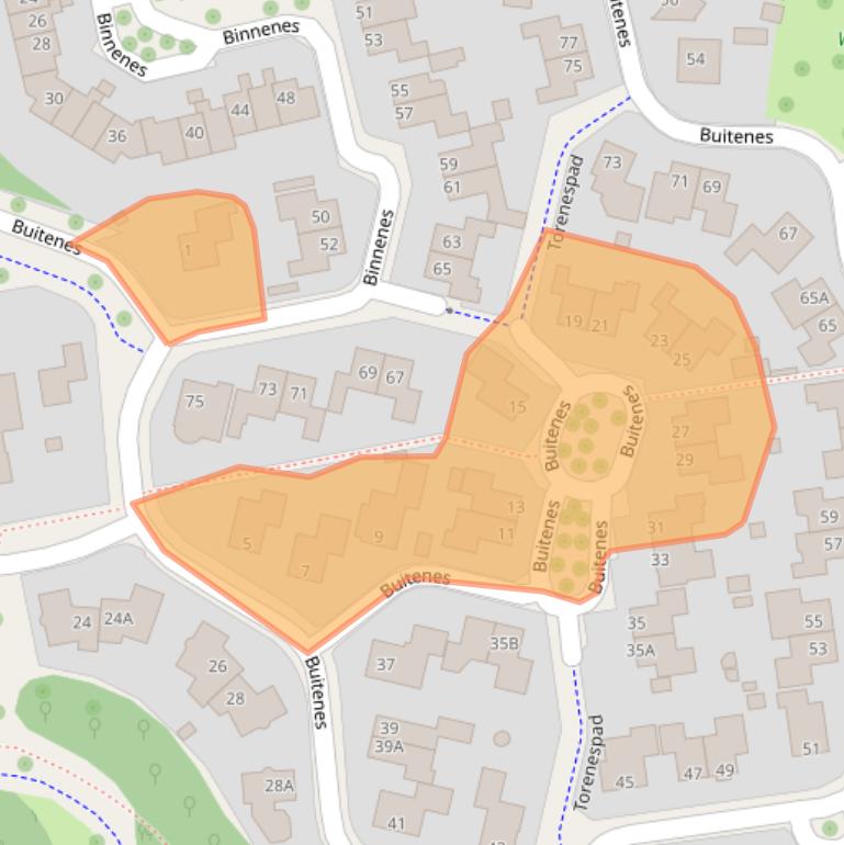 Kaart van postcodegebied 9407CR.