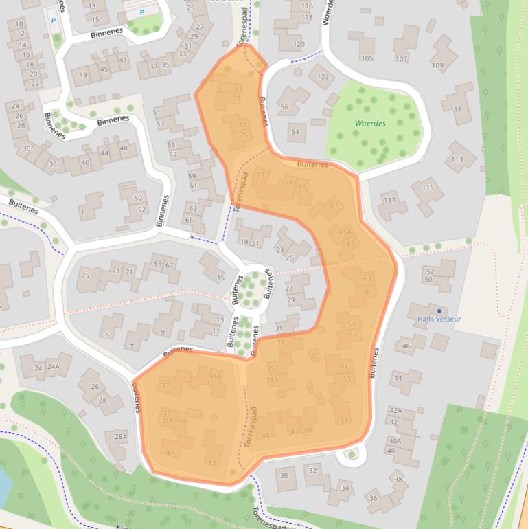 Kaart van postcodegebied 9407CS.