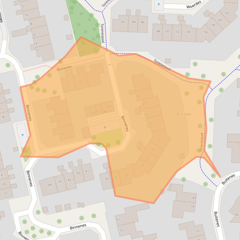Kaart van postcodegebied 9407CW.