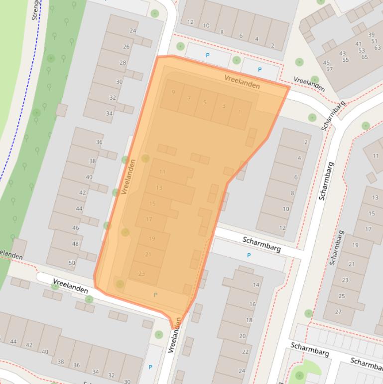 Kaart van postcodegebied 9407EL.