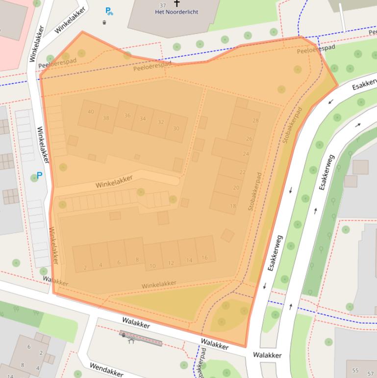 Kaart van postcodegebied 9407EN.