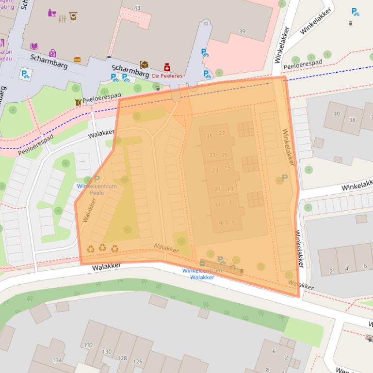 Kaart van postcodegebied 9407EP.