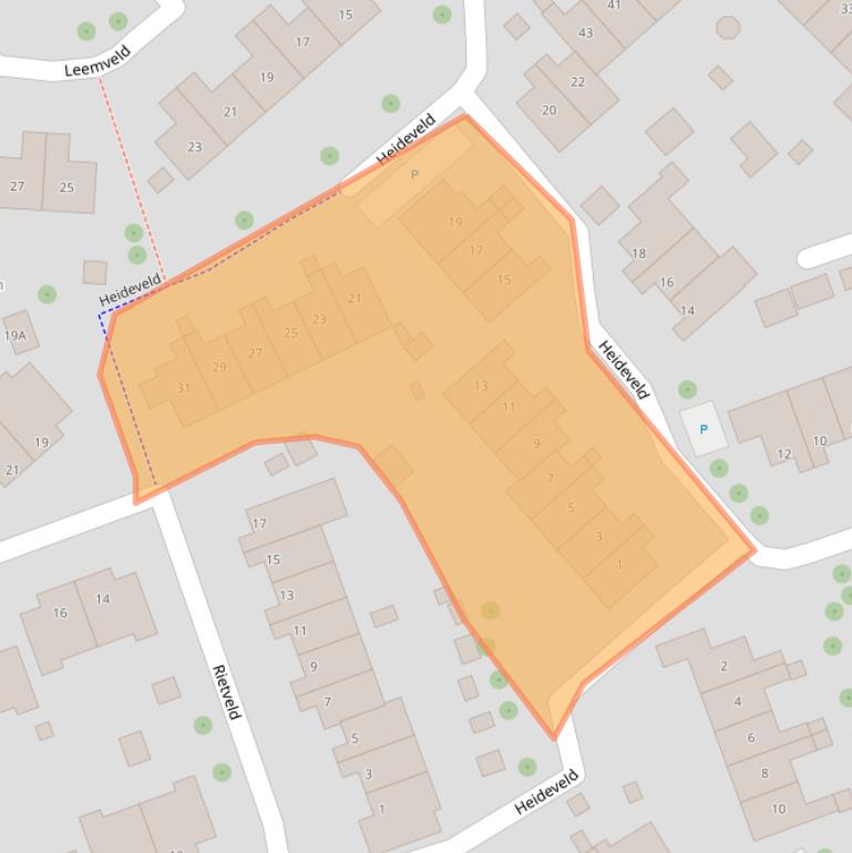 Kaart van postcodegebied 9407GH.