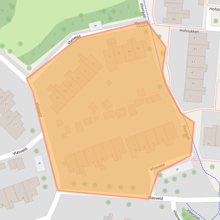 Kaart van postcodegebied 9407GJ.