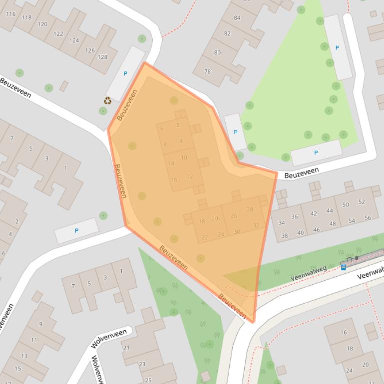 Kaart van postcodegebied 9407HA.