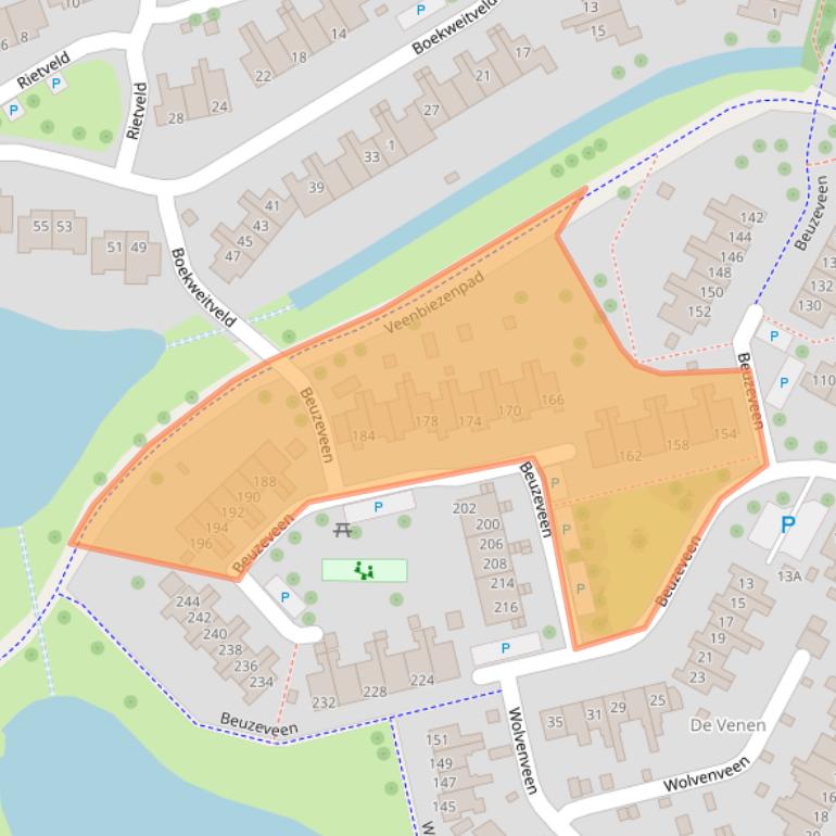 Kaart van postcodegebied 9407HE.