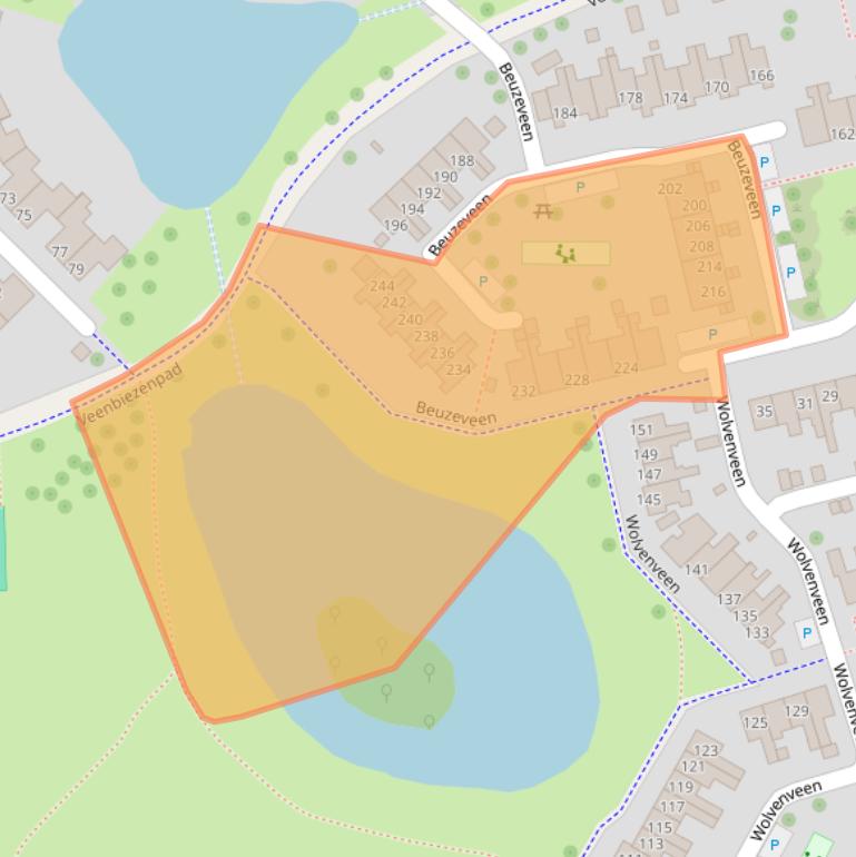 Kaart van postcodegebied 9407HG.