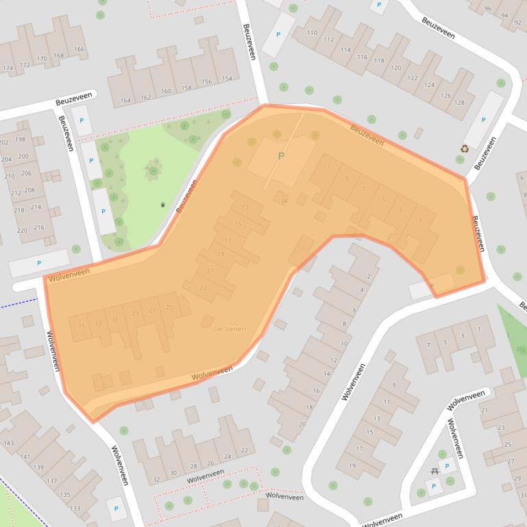 Kaart van postcodegebied 9407HH.
