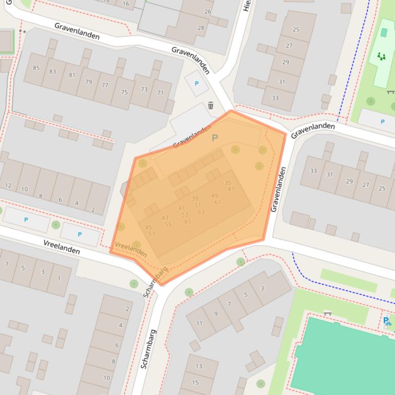 Kaart van postcodegebied 9407JP.