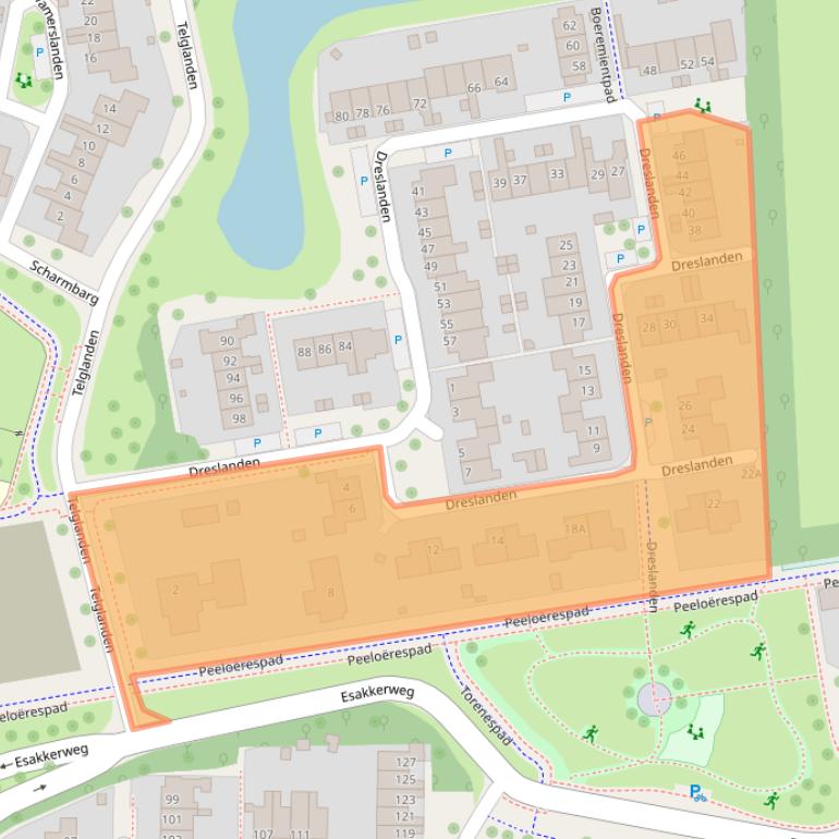 Kaart van postcodegebied 9407JV.