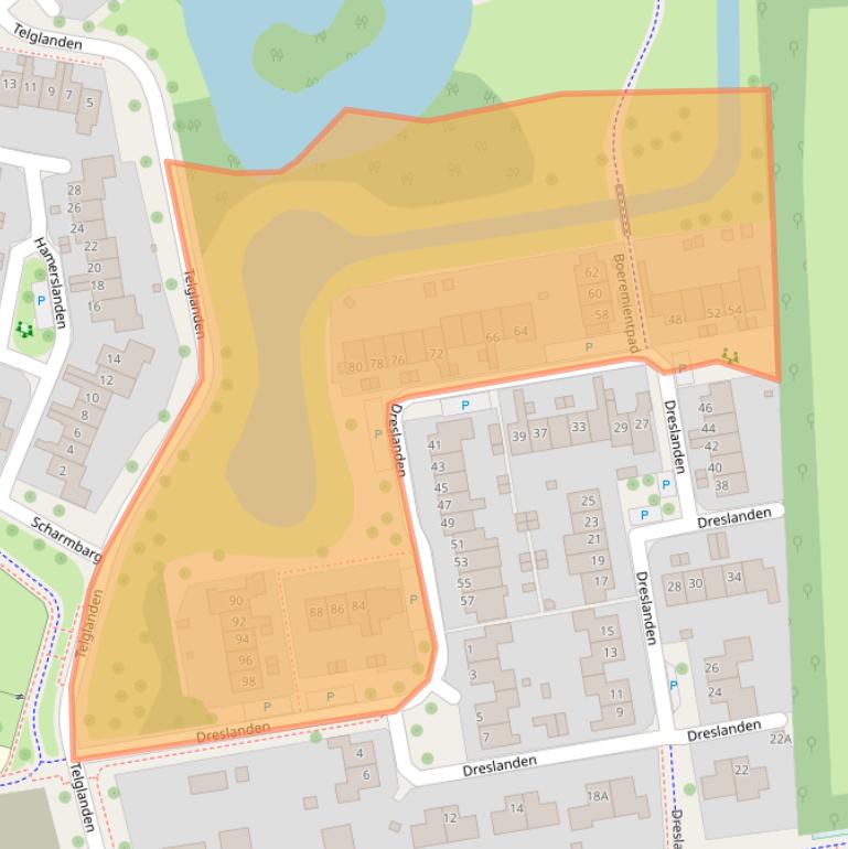 Kaart van postcodegebied 9407JX.