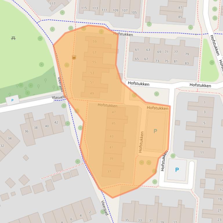 Kaart van postcodegebied 9407KT.