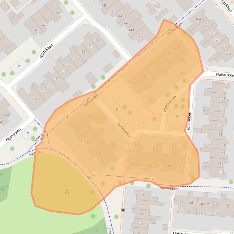 Kaart van postcodegebied 9407KW.