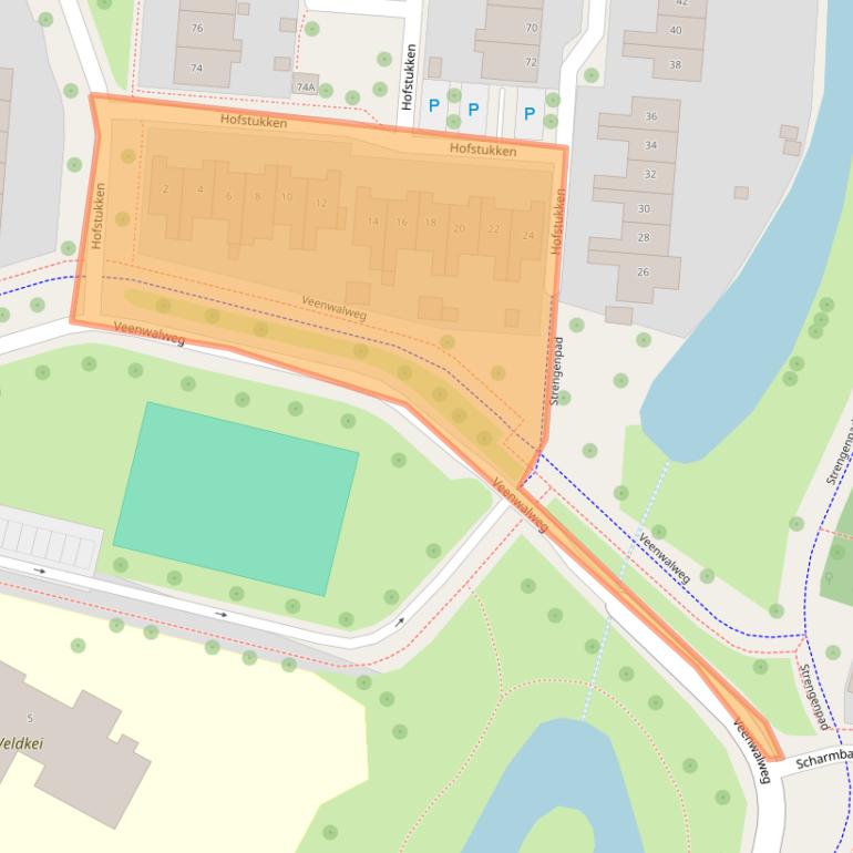 Kaart van postcodegebied 9407LA.