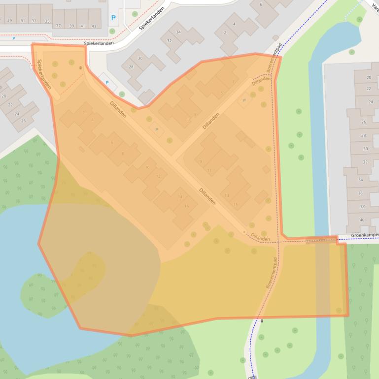 Kaart van postcodegebied 9407PA.