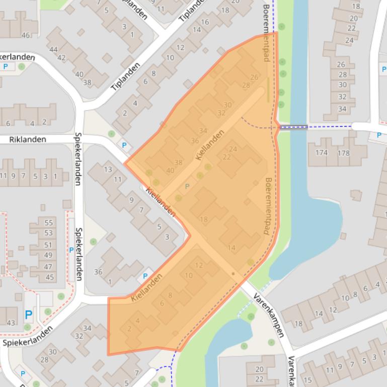 Kaart van postcodegebied 9407PB.