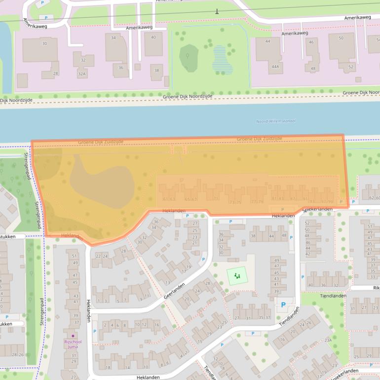 Kaart van postcodegebied 9407PL.
