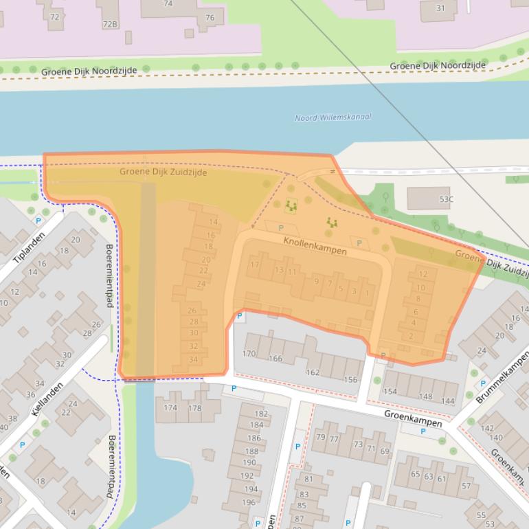 Kaart van postcodegebied 9407RA.